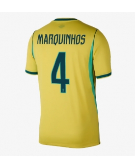 Billige Fotballdrakt Brasil Marquinhos #4 Replika Hjemmedrakt VM 2026 Kortermet Billige Fotballdrakt Brasil Marquinhos #4 Replika Hjemmedrakt VM 2026 Kortermet